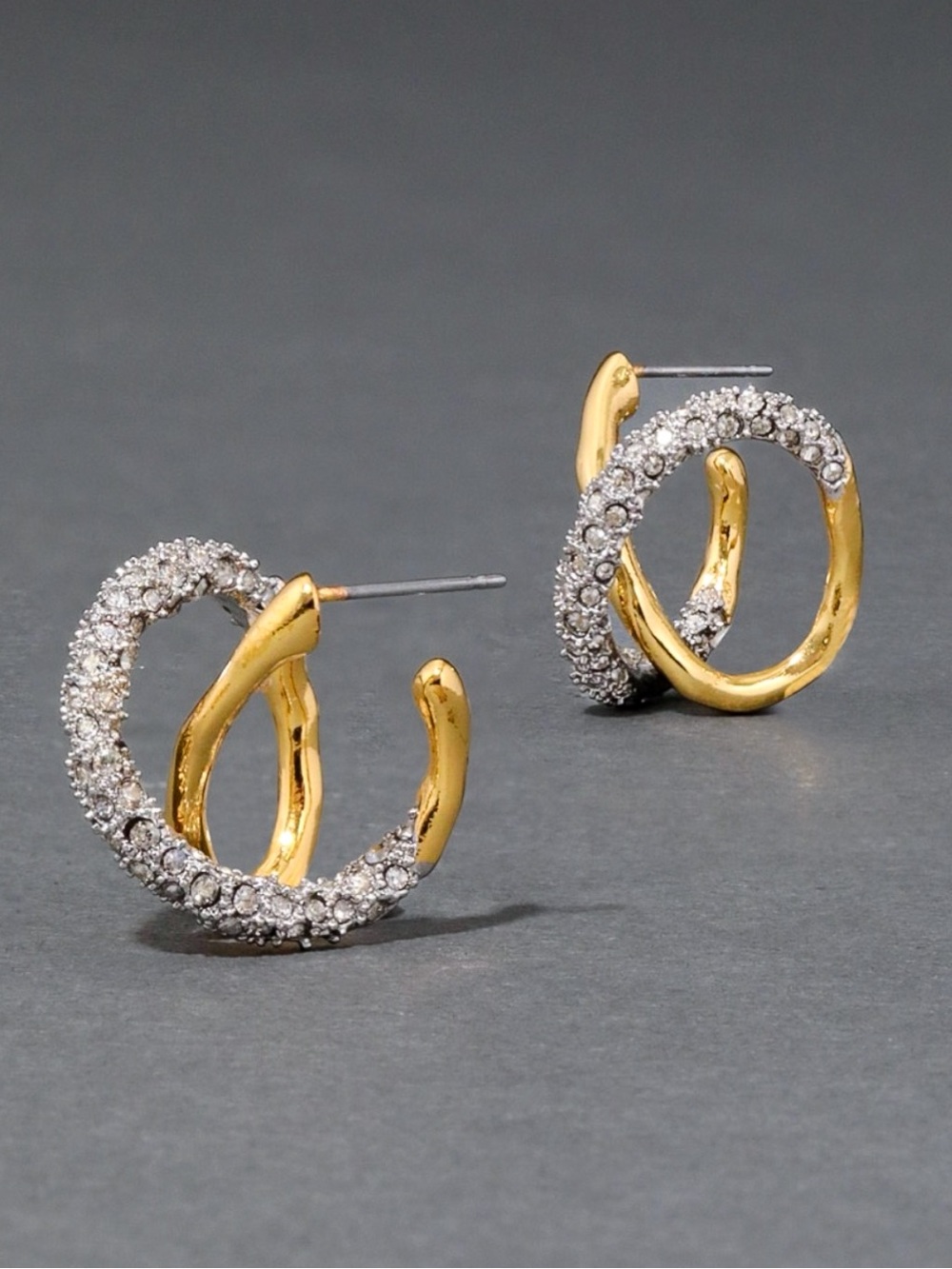 Alexis Bittar Solanales Twisted Orbit Hoop Earrings